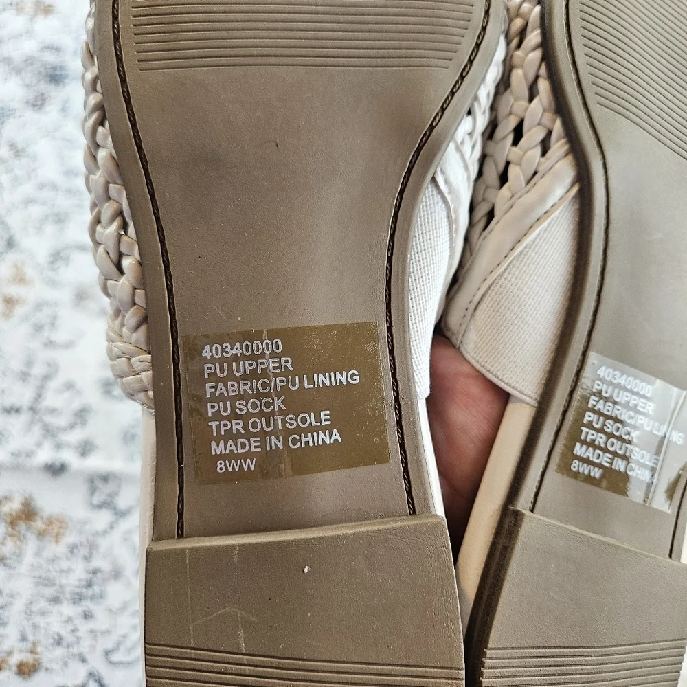 Torrid Woven Slip On Mule Bone BNWT Women US 8 WW 40335484 - Picture 7 of 7